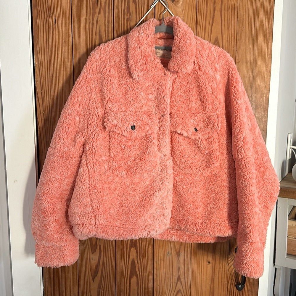 Free People Fur Jacket in Melon - Picture 2 of 4